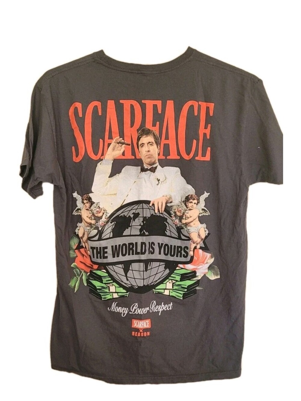 Reason x Scarface Tony Montana Money Power Respect Shirt Pacino X Large Black